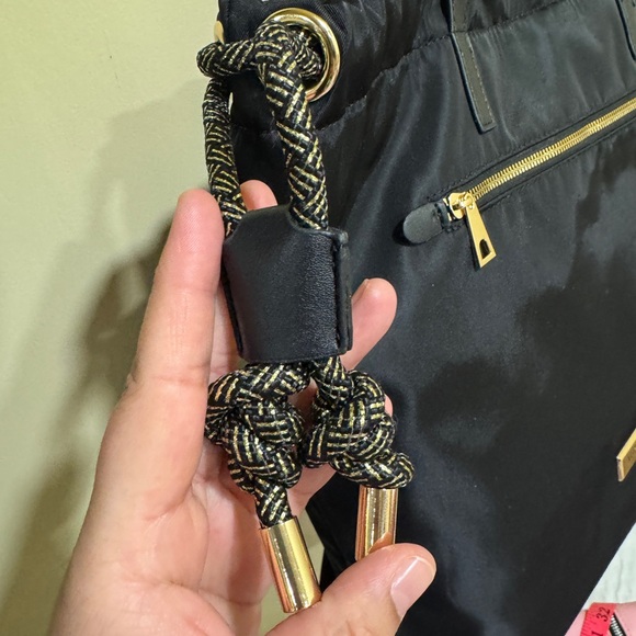 AUTHENTIC VERSACE black nylon tote Bag - Picture 4 of 17